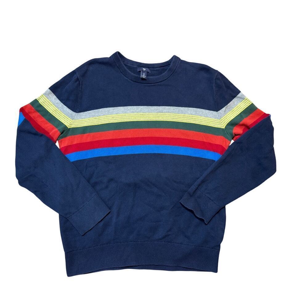 GAP Crewneck 100% Cotton sweater; SO SOFT!! Size LG, Striped